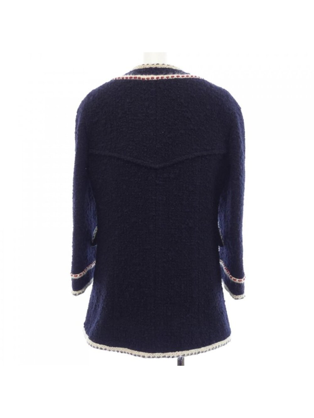 Chanel Collarless Jacket Navy - Picture 2 of 8